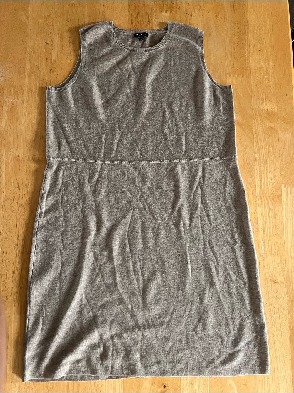 Worth sleeveless knit mini dress in heather gray